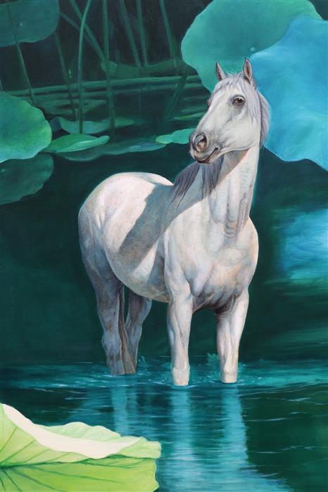 Go Astray by Guigen Zha |  Closeup View of Artwork 