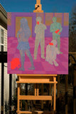 Original art for sale at UGallery.com | Ghost in the City – Cosplay by Hyoungseok Kim | $3,775 | acrylic painting | 31.5' h x 31.5' w | thumbnail 3