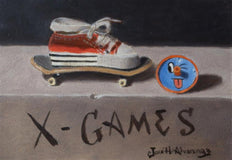 Original art for sale at UGallery.com | X Games by Jose H. Alvarenga | $425 | oil painting | 5' h x 7' w | thumbnail 1