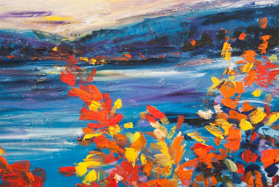 Coastal Color Burst by Kajal Zaveri |  Closeup View of Artwork 