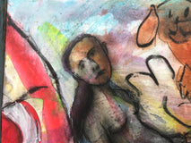 Original art for sale at UGallery.com | The Idyls of a Mother by Libby Ramage | $475 | mixed media artwork | 12' h x 9' w | thumbnail 4