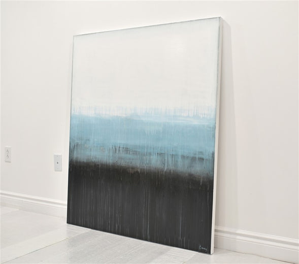 Blue Fog by Lisa Carney |  Side View of Artwork 