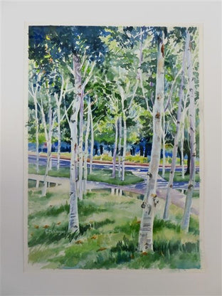 Memorial Birches by Catherine McCargar |  Context View of Artwork 