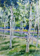 Original art for sale at UGallery.com | Memorial Birches by Catherine McCargar | $800 | watercolor painting | 20.5' h x 15' w | thumbnail 1