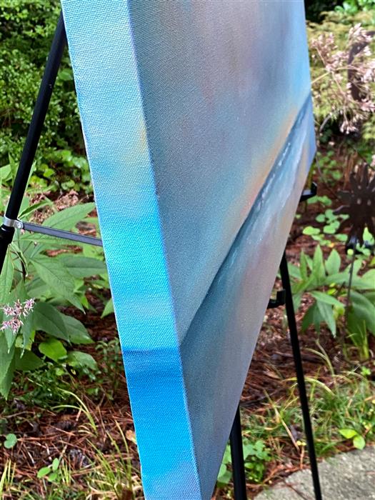 Beach Cloudscape VIII by Nancy Hughes Miller |  Side View of Artwork 