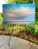 Original art for sale at UGallery.com | Beach Cloudscape VIII by Nancy Hughes Miller | $3,100 | oil painting | 30' h x 48' w | thumbnail 3