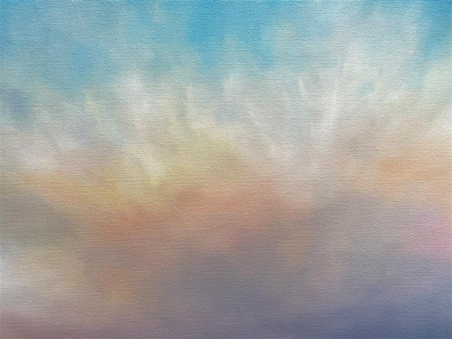 Beach Cloudscape VIII by Nancy Hughes Miller |  Closeup View of Artwork 