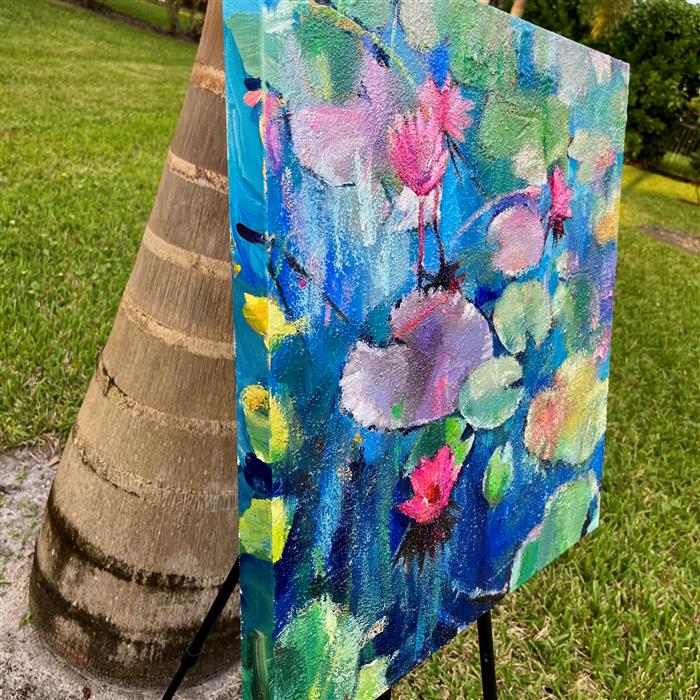 Revealed in Stillness by Nava Lundy |  Side View of Artwork 