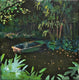 Original art for sale at UGallery.com | Pond Boat, Giverny by Catherine McCargar | $75 | acrylic painting | 4' h x 4' w | thumbnail 1