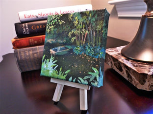 Pond Boat, Giverny by Catherine McCargar |  Side View of Artwork 