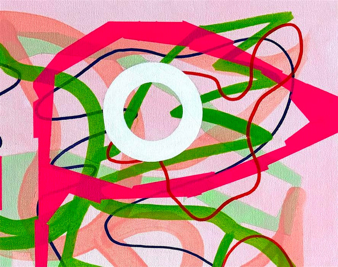 Big Green Series # 10 by Russell Jacobs |   Closeup View of Artwork 