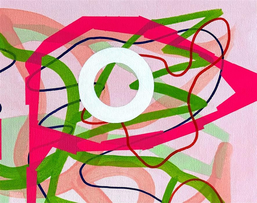 Big Green Series # 10 by Russell Jacobs |  Closeup View of Artwork 