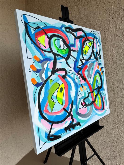 Big Green Series # 12 by Russell Jacobs |  Side View of Artwork 