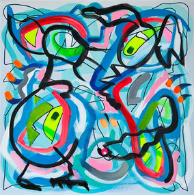 Original art for sale at UGallery.com | Big Green Series # 12 by Russell Jacobs | $1,475 | acrylic painting | 32' h x 32' w