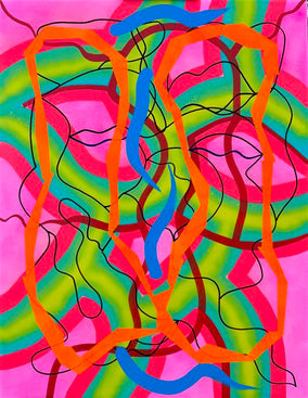 Original art for sale at UGallery.com | Big Green Series # 7 by Russell Jacobs | $1,400 | acrylic painting | 31' h x 24' w