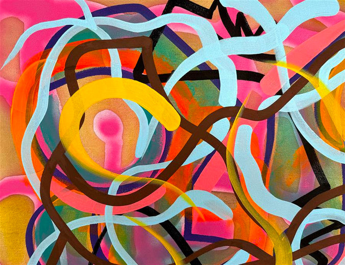 Big Green Series # 5 by Russell Jacobs |   Closeup View of Artwork 