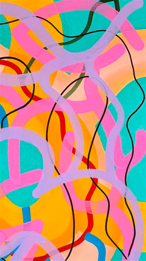 Big Green Series # 9 by Russell Jacobs |   Closeup View of Artwork 