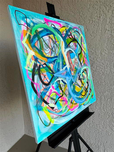 Big Green Series #1 by Russell Jacobs |  Side View of Artwork 