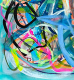 Original art for sale at UGallery.com | Big Green Series #1 by Russell Jacobs | $1,400 | acrylic painting | 29' h x 28' w | thumbnail 4