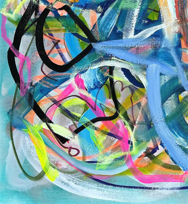 Big Green Series #1 by Russell Jacobs |  Closeup View of Artwork 