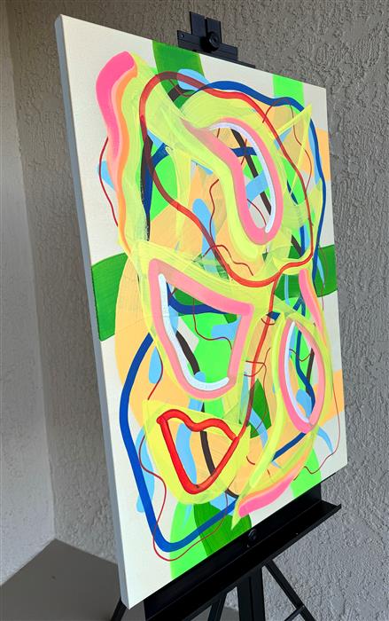 Big Green Series # 11 by Russell Jacobs |  Side View of Artwork 