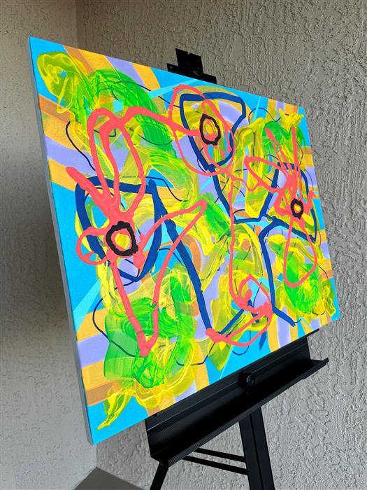 Big Green Series # 6 by Russell Jacobs |  Side View of Artwork 