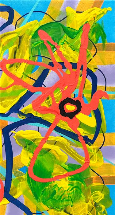 Big Green Series # 6 by Russell Jacobs |  Closeup View of Artwork 