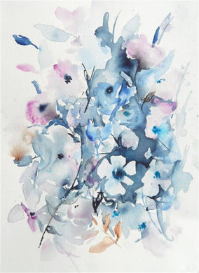 Original art for sale at UGallery.com | Winter Blooms by Karin Johannesson | $600 | watercolor painting | 16' h x 12' w