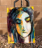 Original art for sale at UGallery.com | I'm Not Ready by Sharon Sieben | $375 | acrylic painting | 12' h x 9' w | thumbnail 3