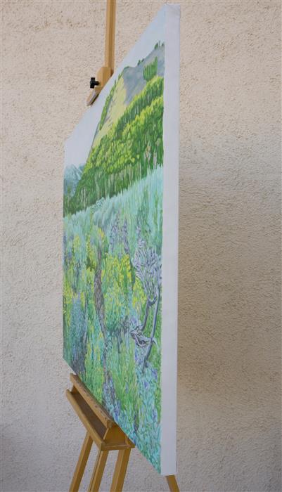 Morning Comes to the Meadow by Crystal DiPietro |  Side View of Artwork 