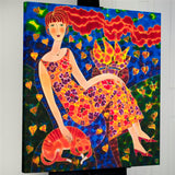 Original art for sale at UGallery.com | Daydreaming by Yelena Sidorova | $2,300 | mixed media artwork | 36' h x 36' w | thumbnail 3