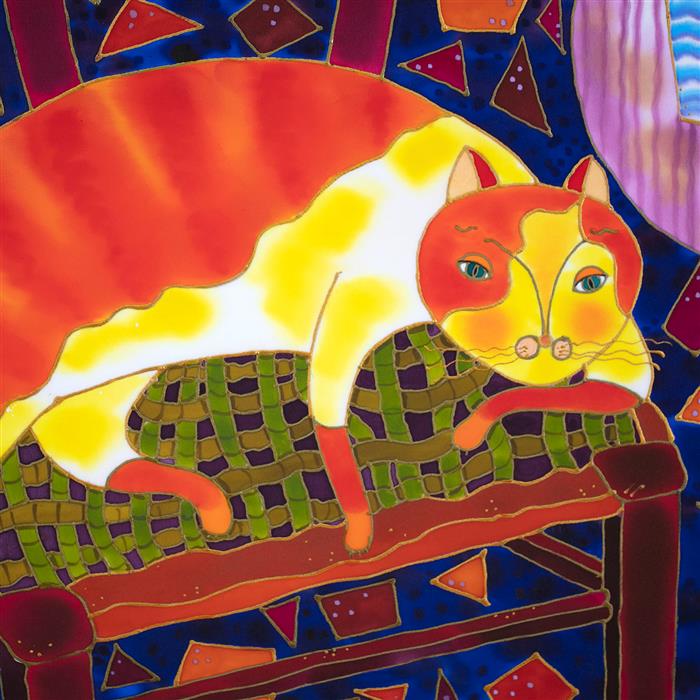 Ginger Cat by Yelena Sidorova |  Closeup View of Artwork 