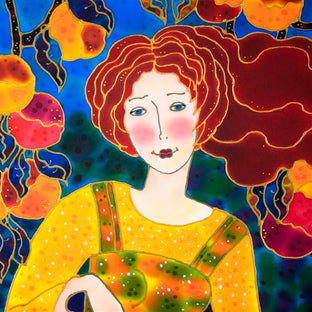 Peach Harvest Time by Yelena Sidorova |   Closeup View of Artwork 