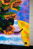 Original art for sale at UGallery.com | Sunflowers in Green Vase by Yelena Sidorova | $600 | mixed media artwork | 24' h x 18' w | thumbnail 2