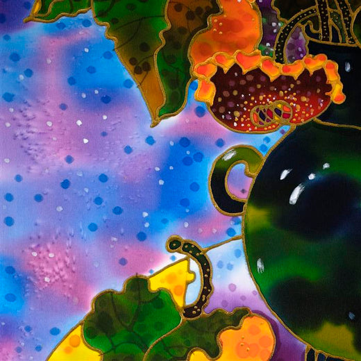 Sunflowers in Green Vase by Yelena Sidorova |   Closeup View of Artwork 