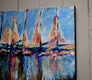 Original art for sale at UGallery.com | Harbor Sails Flapping by Kip Decker | $1,200 | acrylic painting | 24' h x 36' w | thumbnail 2