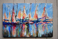 Original art for sale at UGallery.com | Harbor Sails Flapping by Kip Decker | $1,200 | acrylic painting | 24' h x 36' w | thumbnail 3