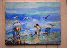 Original art for sale at UGallery.com | Hunting For Treasure by Kip Decker | $1,575 | acrylic painting | 30' h x 40' w | thumbnail 3