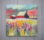 Original art for sale at UGallery.com | Red Barn near Orchard by Kip Decker | $1,150 | acrylic painting | 30' h x 30' w | thumbnail 3
