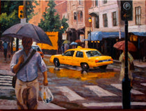 Original art for sale at UGallery.com | 18th and Walnut by Faye Vander Veer | $1,875 | oil painting | 18' h x 24' w | thumbnail 1