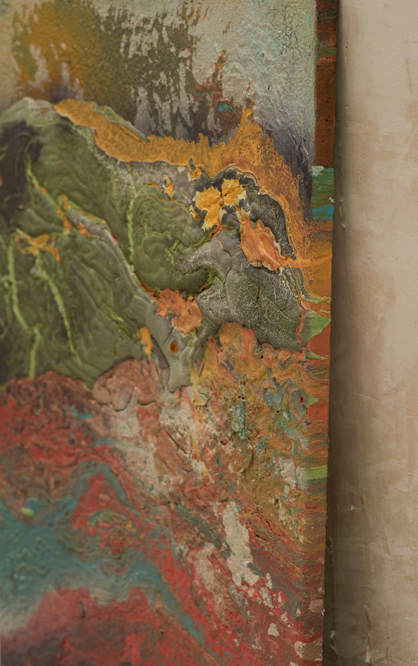 Caldera Volcanica by Fernando Bosch |  Side View of Artwork 