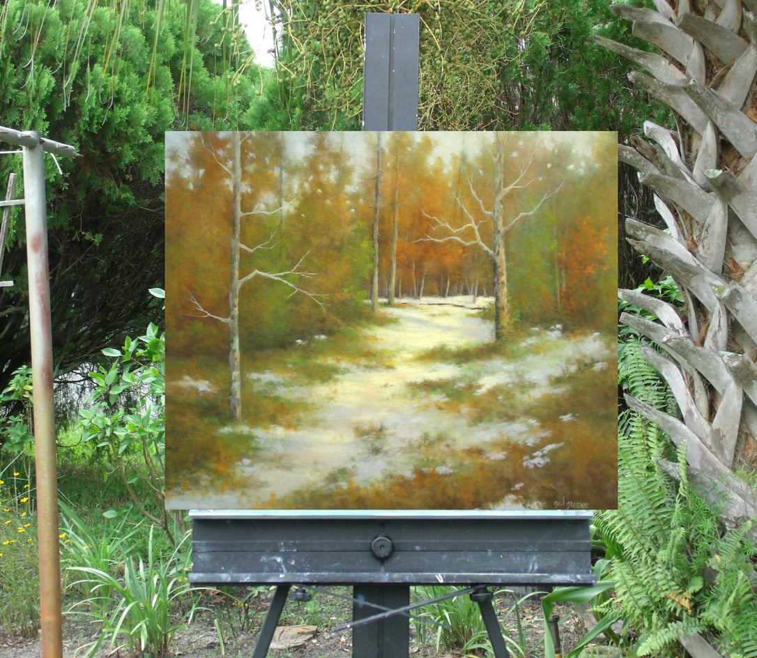 Late Afternoon At The River by Gail Greene |  Context View of Artwork 