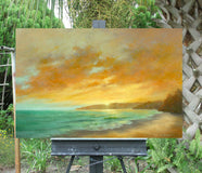 Original art for sale at UGallery.com | Theatre in the Sky by Gail Greene | $1,400 | oil painting | 24' h x 36' w | thumbnail 3