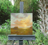 Original art for sale at UGallery.com | Castles in the Air by Gail Greene | $500 | oil painting | 16' h x 16' w | thumbnail 3
