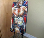 Original art for sale at UGallery.com | Machista by Sharon Sieben | $650 | mixed media artwork | 24' h x 12' w | thumbnail 3