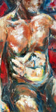 Original art for sale at UGallery.com | Machista by Sharon Sieben | $650 | mixed media artwork | 24' h x 12' w | thumbnail 1