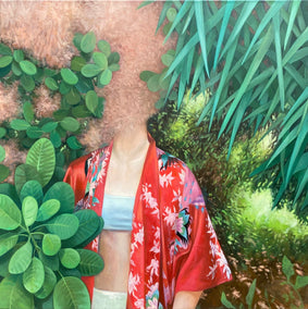 oil painting by Agnieszka Potrzebnicka titled Jedwab