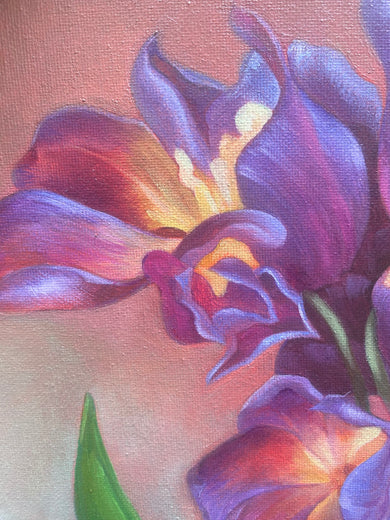 Tulip Vanitas I by Agnieszka Potrzebnicka |   Closeup View of Artwork 