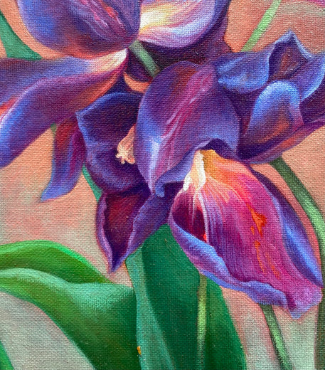 Tulip Vanitas II by Agnieszka Potrzebnicka |   Closeup View of Artwork 