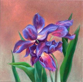 Original art for sale at UGallery.com | Tulip Vanitas II by Agnieszka Potrzebnicka | $550 | oil painting | 11.81' h x 11.81' w